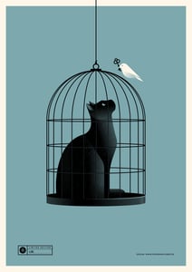 Image of Cat Cage Blue Version