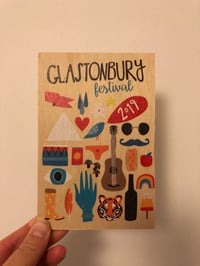 Glastonbury Festival 2019 Limited Edition Wooden Postcard
