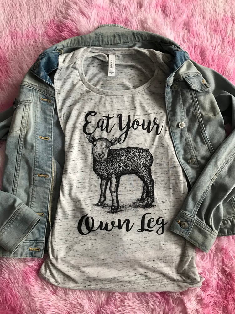 Image of Ladies fitted tee Eat Your Own Leg