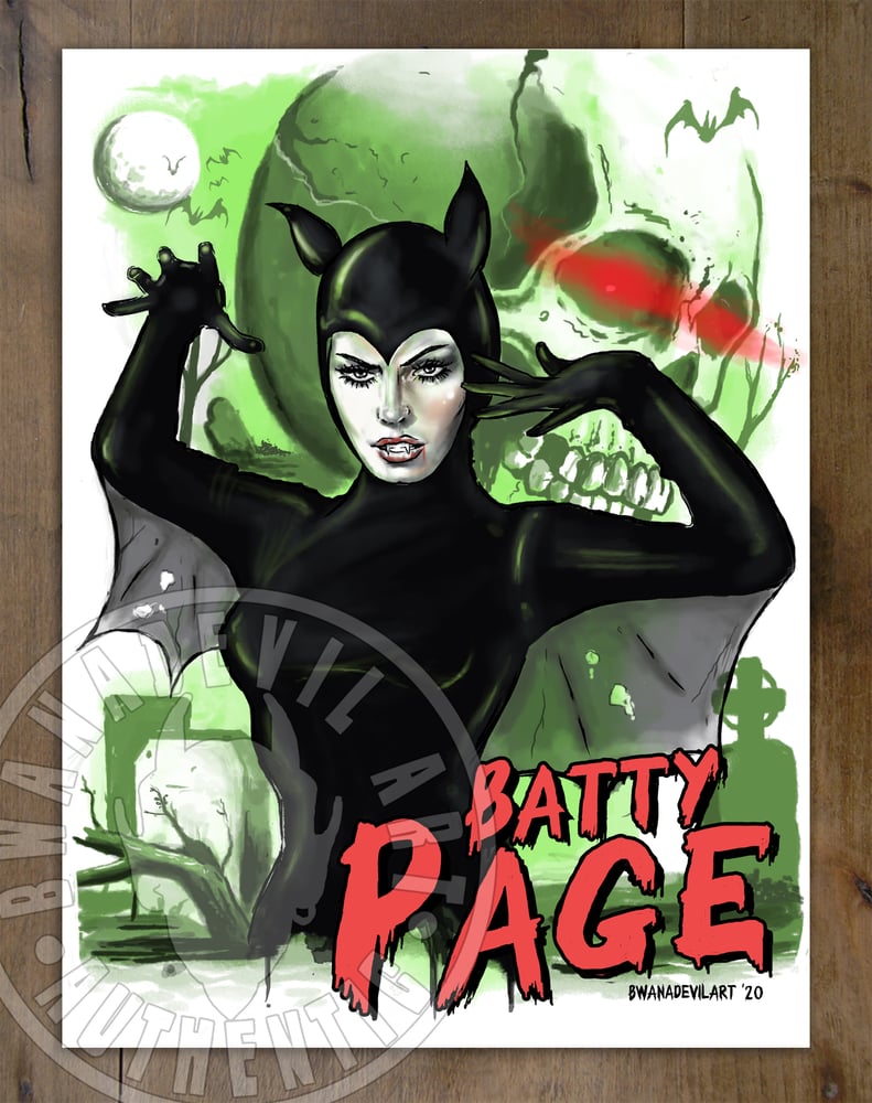 Image of Batty Page Art Print