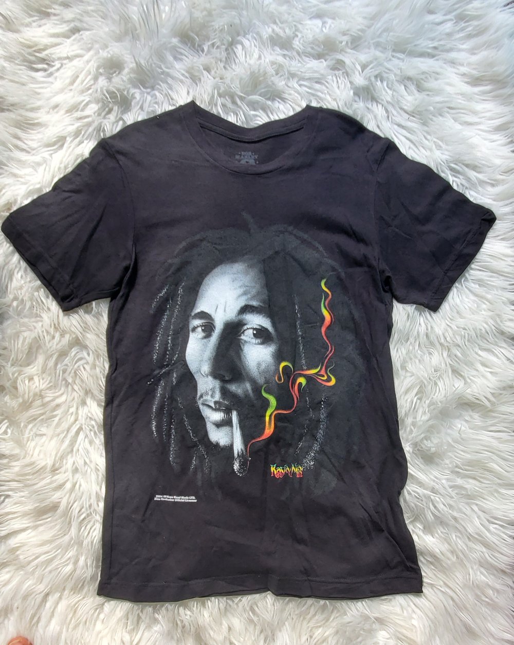 Smoking Bob Marley Black shirt 