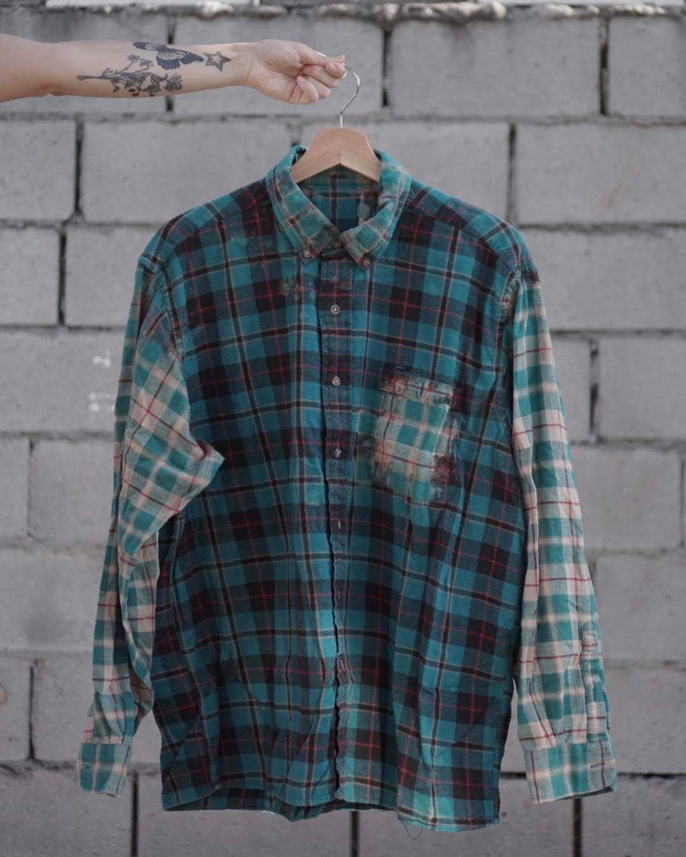 Image of dark vs light flannel. 