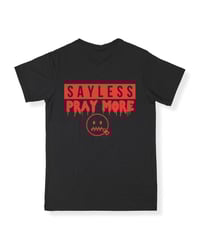 Say Less Pray More T shirt (Black and Red)