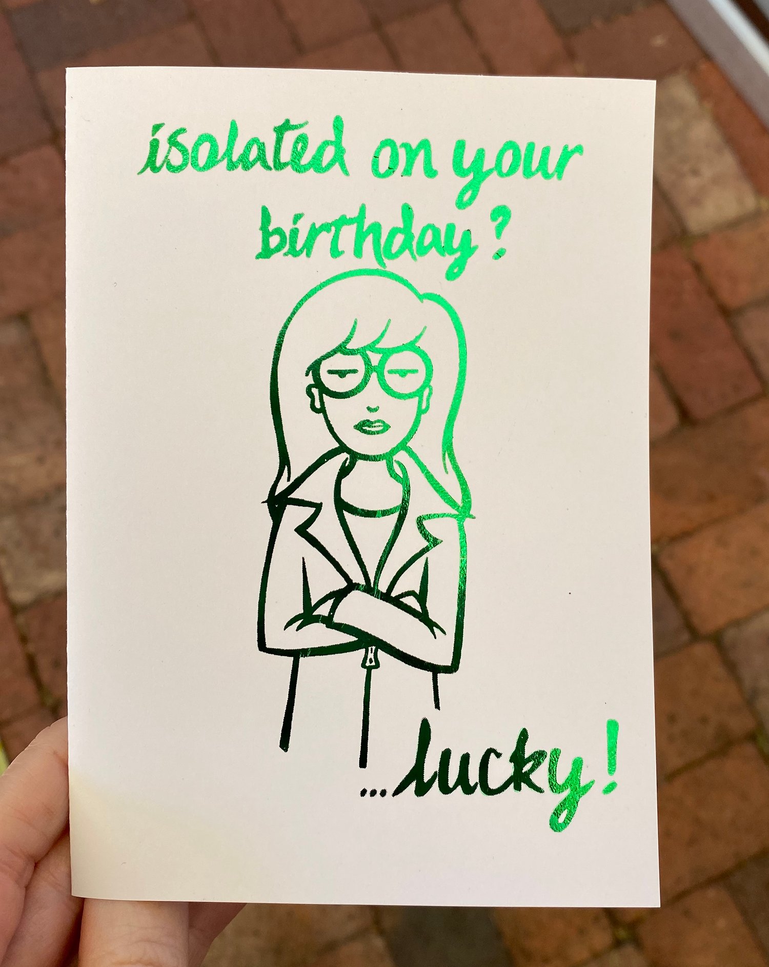 Image of Isolation birthday card: Daria