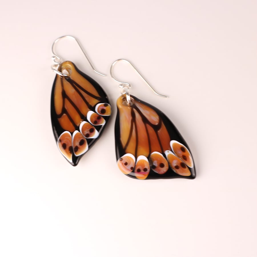 Butterfly Wing Earrings in Warm Ambers 