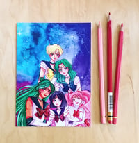 Image 3 of Pretty Space Scouts 2 Watercolor Print