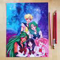 Image 2 of Pretty Space Scouts 2 Watercolor Print
