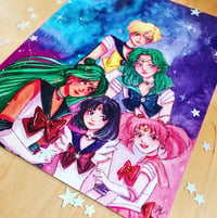 Image 4 of Pretty Space Scouts 2 Watercolor Print