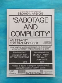 Sabotage And Complicity (S&D#024 / APE#069)