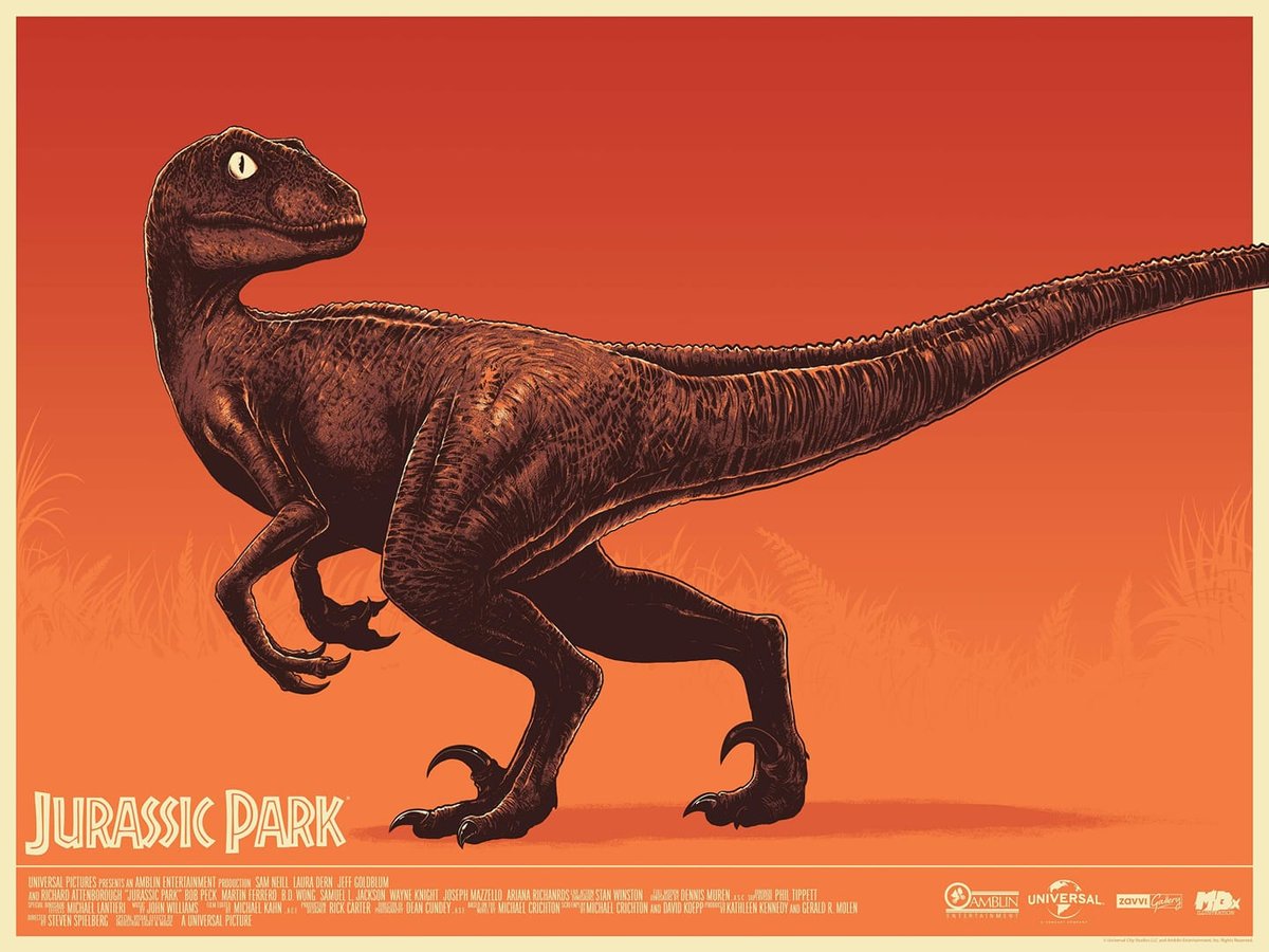 'Kind Of Like a Six Foot Turkey' Official Jurassic Park 18x24