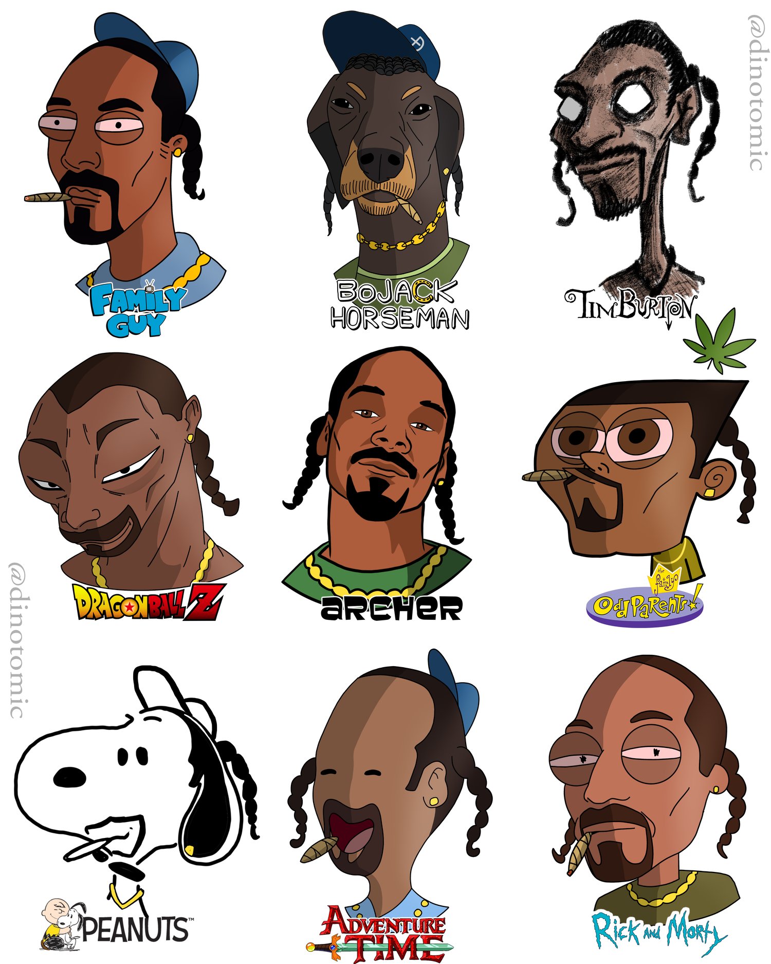 Image of #199 Snoop dogg in many styles