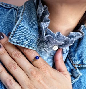 Image of Bague Lapis Lazuli - taille 55,5 - Ref. #5748