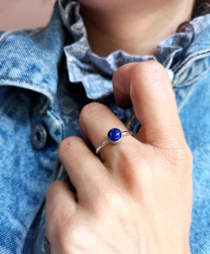 Image of Bague Lapis Lazuli - taille 55,5 - Ref. #5748