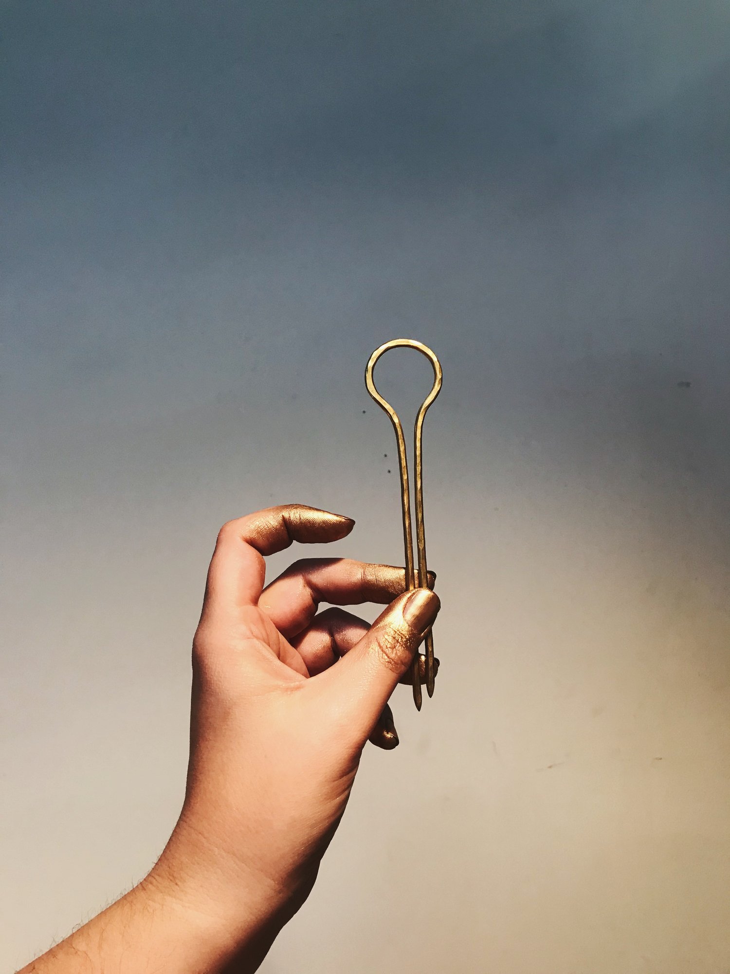 Image of Keyhole or Houglass Hairpin