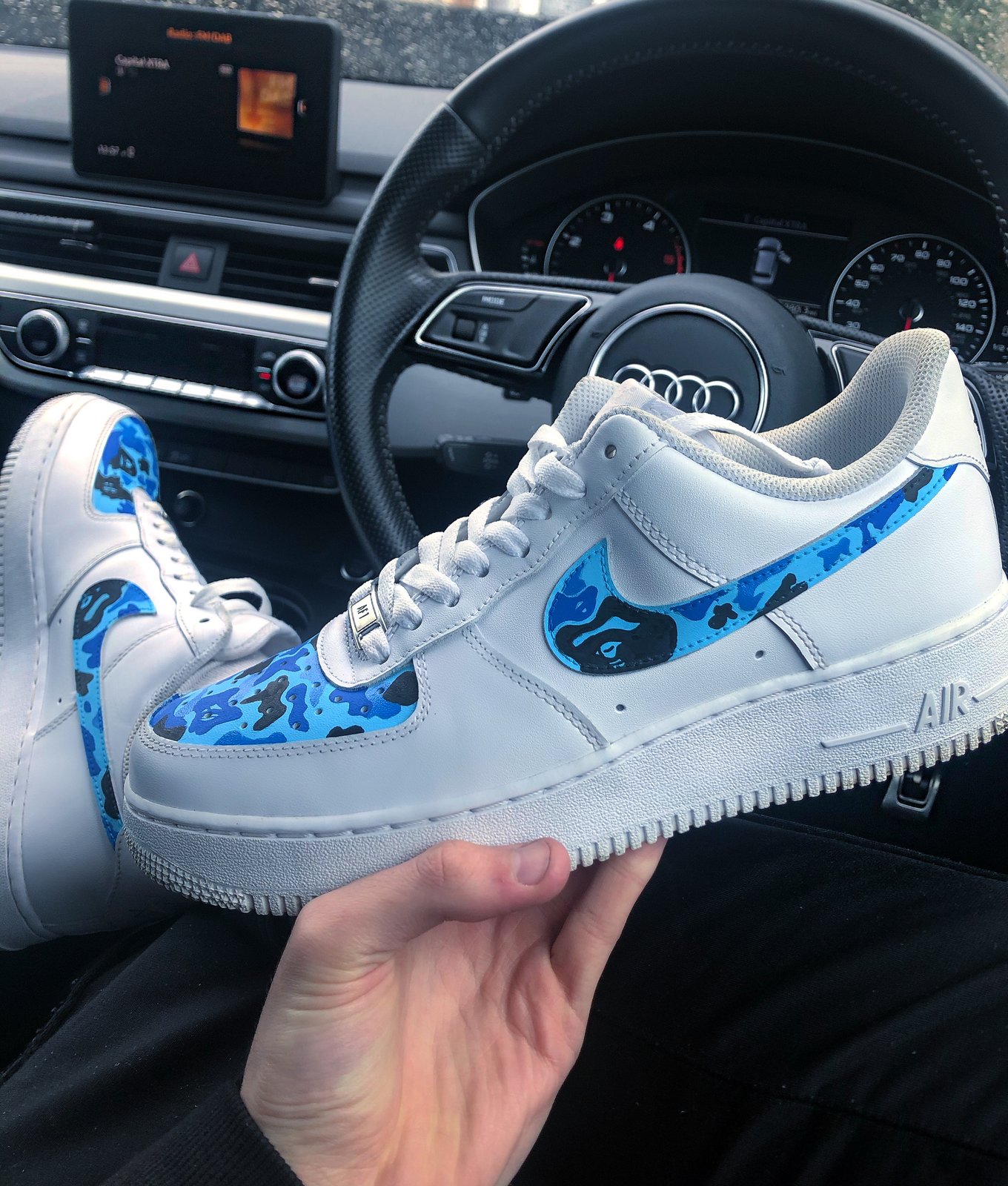 blue camo air force 1