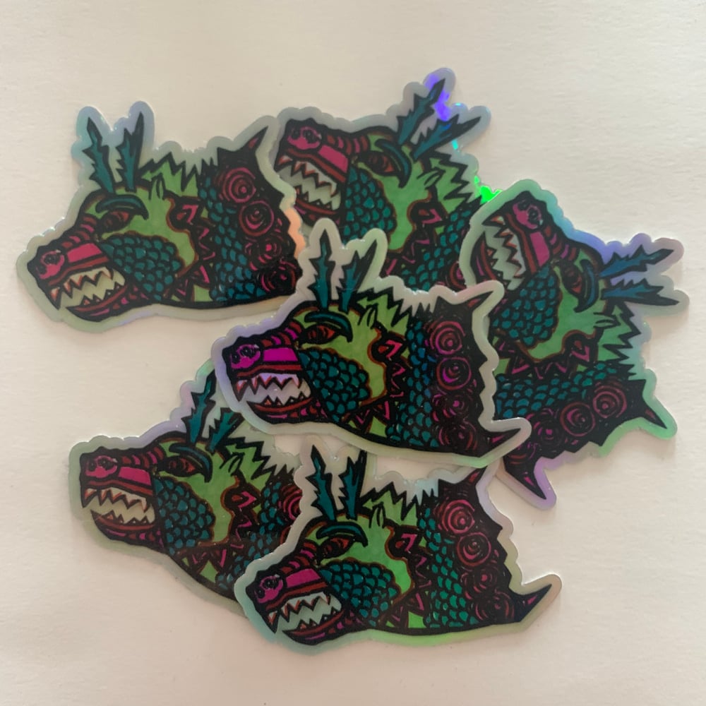 Image of Dragon holographic stickers 