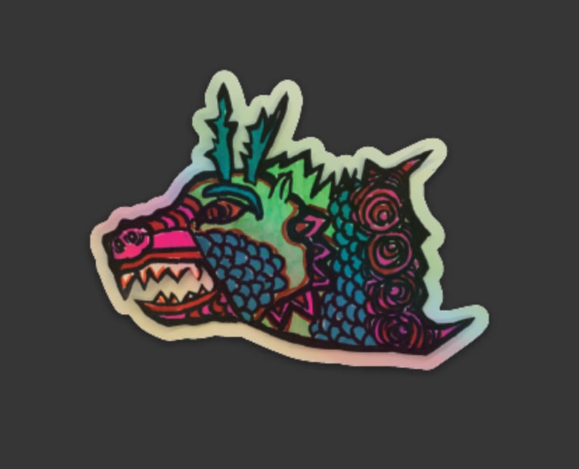 Image of Dragon holographic stickers 