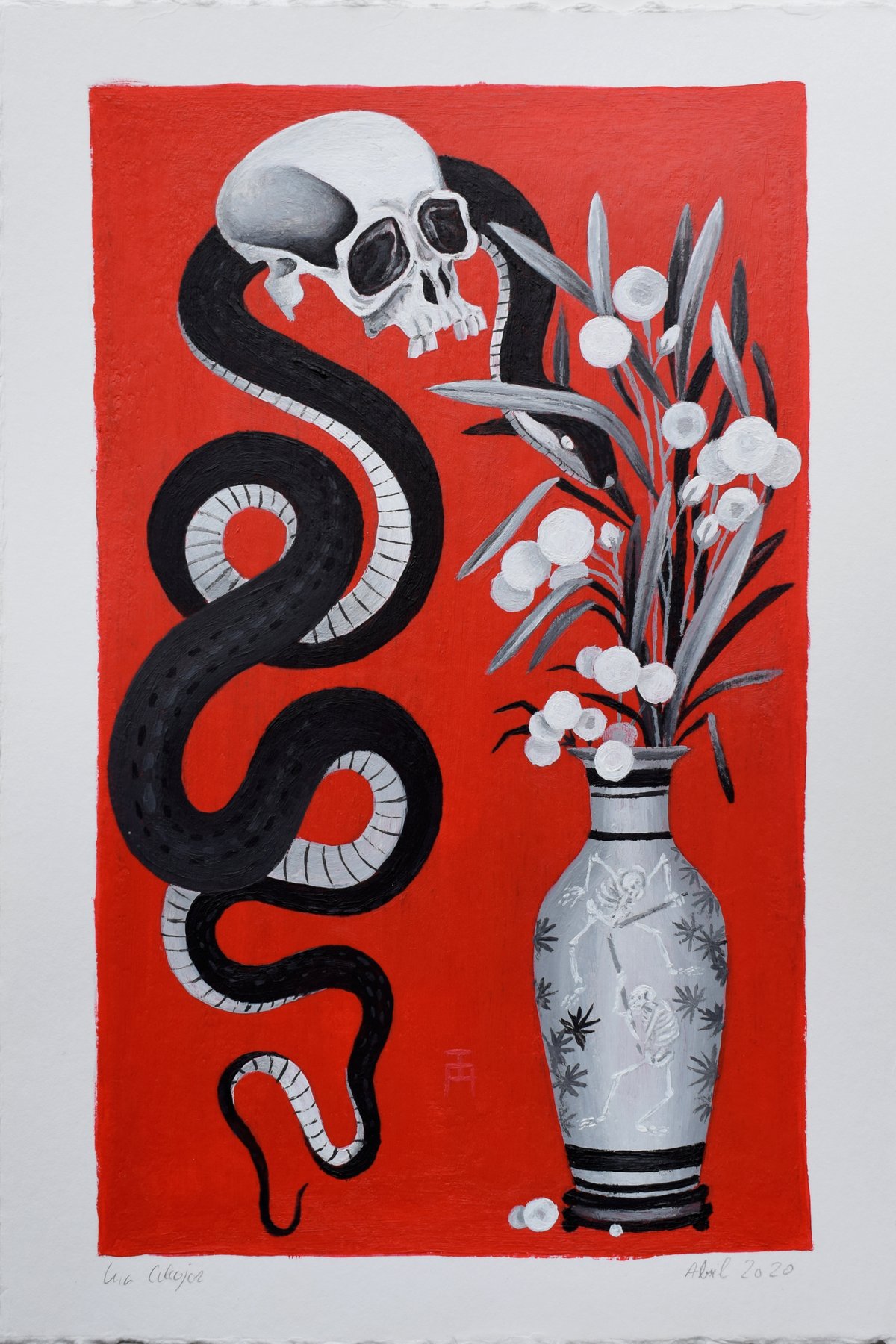 Image of Snake and Vase (ACRYLIC) 