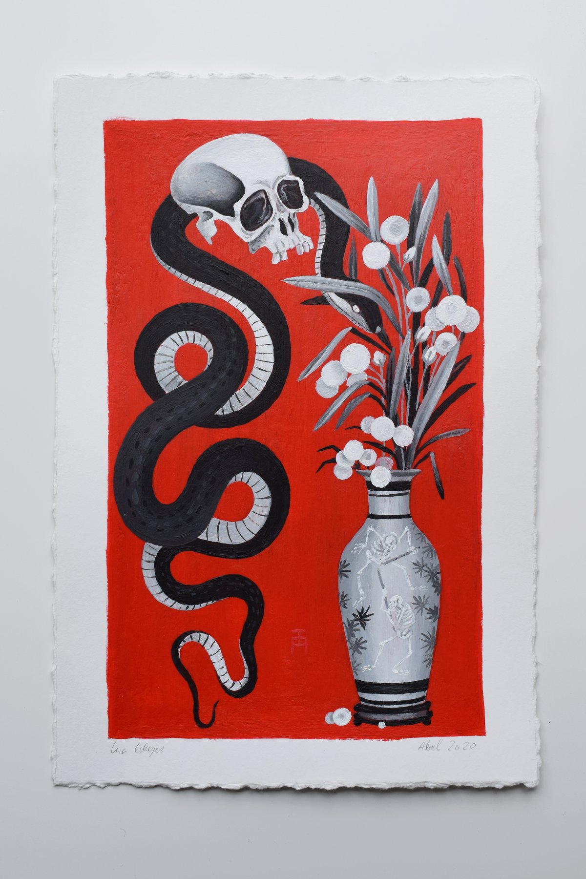 Image of Snake and Vase (ACRYLIC) 