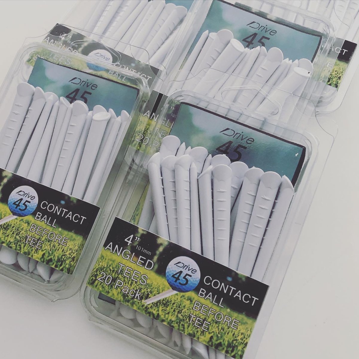 Drive 45 Angled Golf Tees 5 Packs 100 tees Drive 45 Angled Golf Tees Drive 45 Angled Golf Tees 5 Packs 100 tees Drive 45 Angled Golf Tees