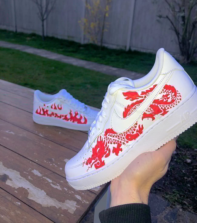 Nike AF1 - Flaming Dragons 