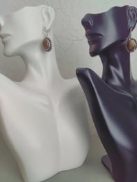 Image 1 of SINGLE TIGER EYE GEMSTONE EARRINGS