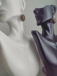 Image 3 of SINGLE TIGER EYE GEMSTONE EARRINGS