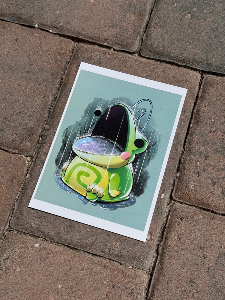 Image of No Thoughts Head Empty Frog Art Print
