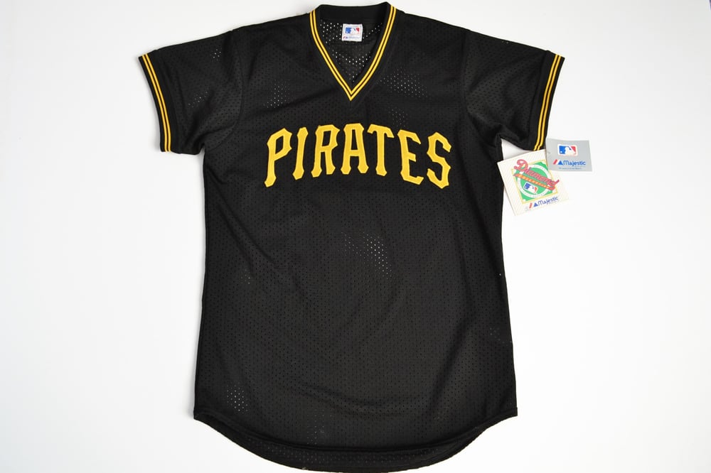 Vintage 1980's Pittsburgh Pirates Majestic Batting Practice Jersey Sz.XL /  Sole Food SF