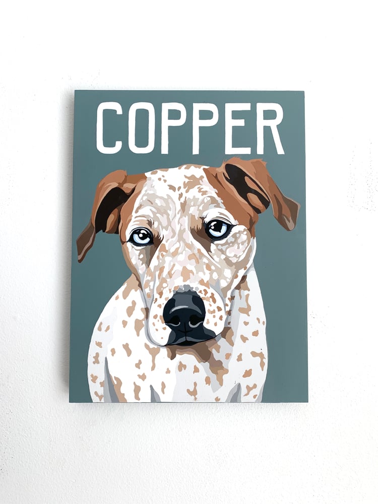 Image of PET PORTRAIT PAINTING WITH NAME