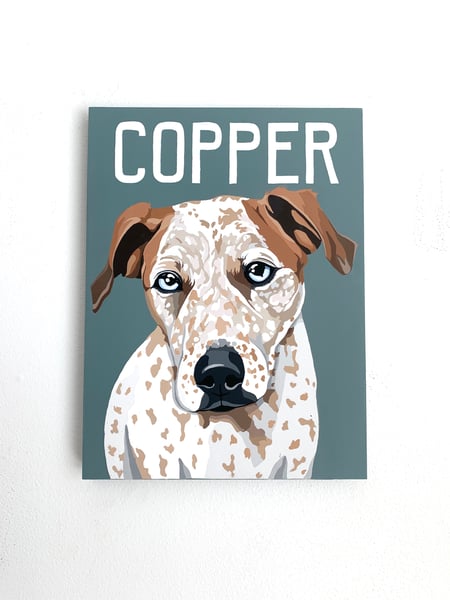Image of PET PORTRAIT PAINTING WITH NAME