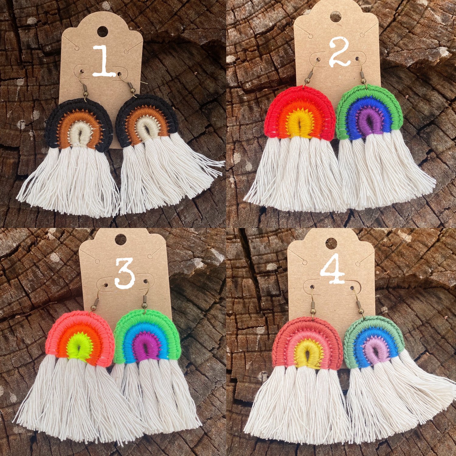 Image of Full Boho Rainbow Earrings 