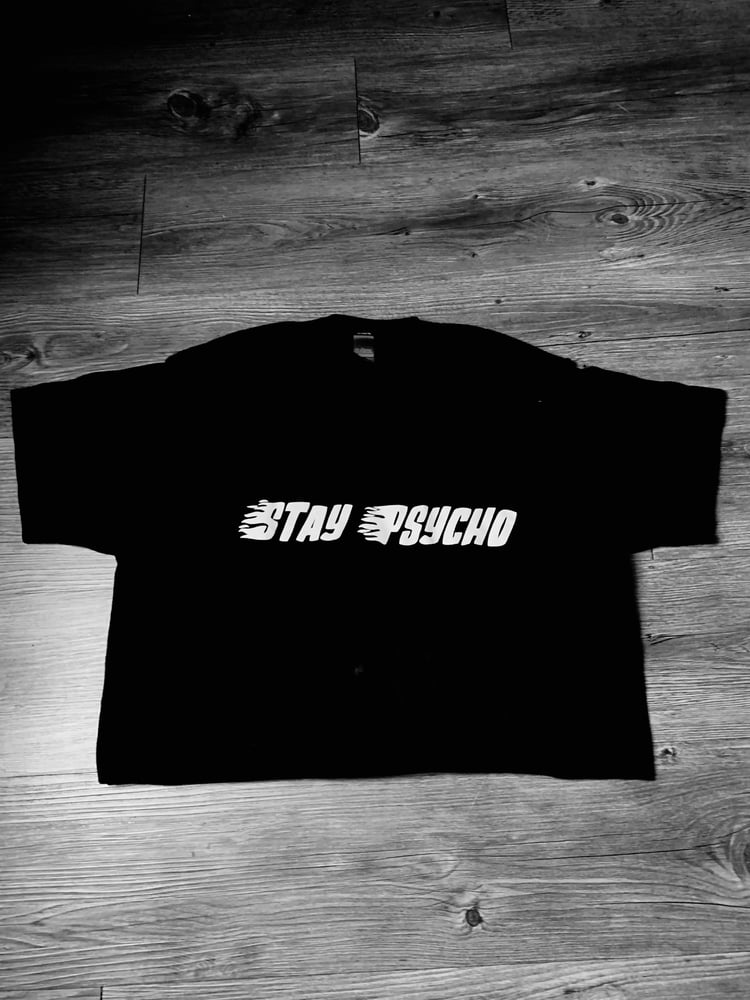 Image of Stay Psycho Flame Crop Top