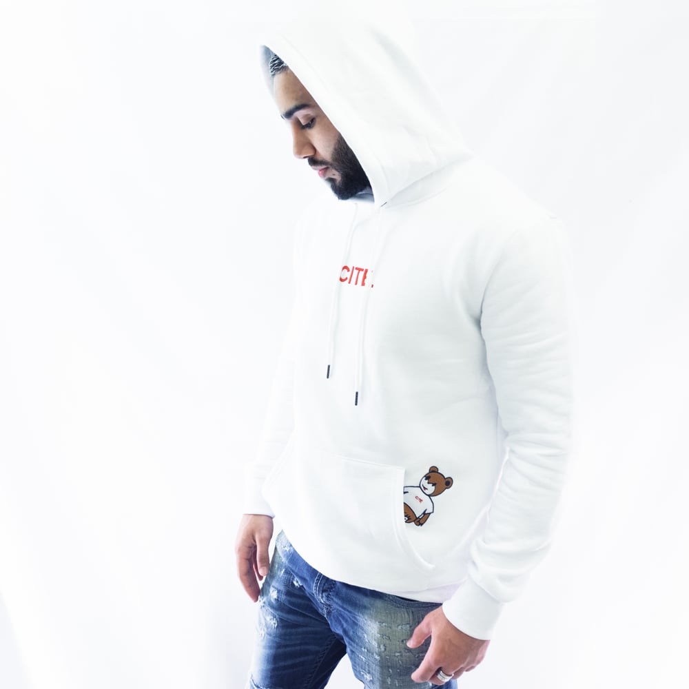 Coeurgui "CITÉ." Hoodie. [BLANC]