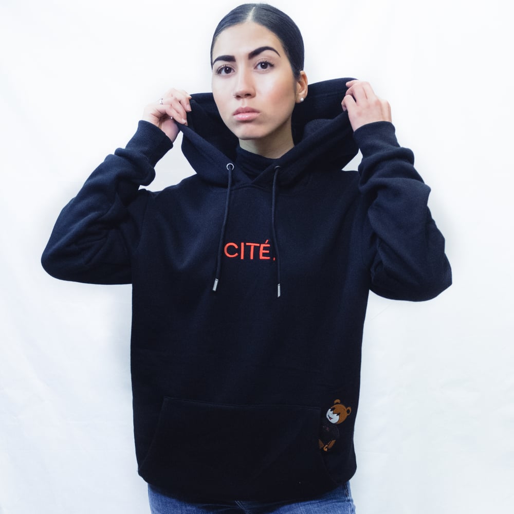 Coeurgui "CITÉ." Hoodie. [NOIR]