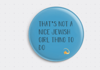 Nice Jewish Girl Badge (Blue)