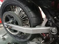 Image 2 of Tinworksinc 04-up 240/260 XL Sportster Wide Tire Swingarm Kit USA Made. 