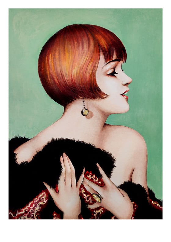 Image of Ladyhead with Black Fur Print