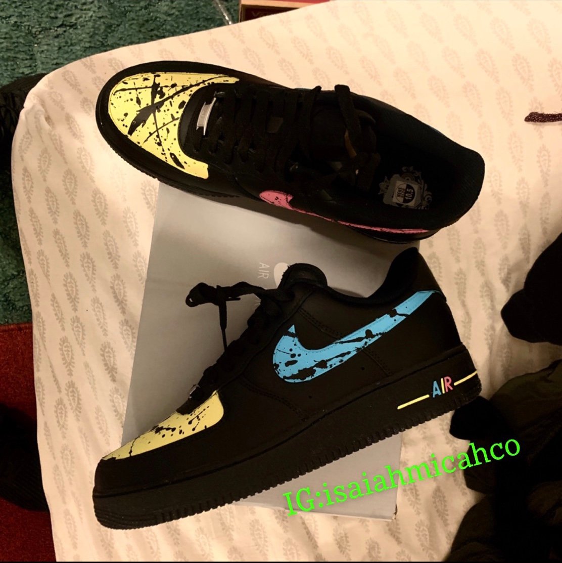 Black air force ones customized hotsell
