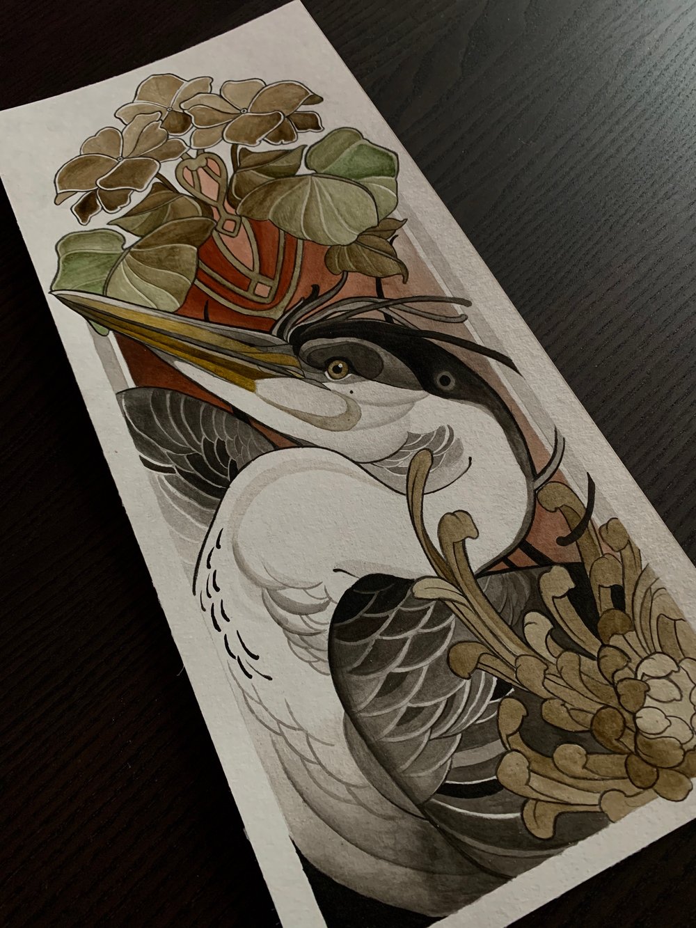 Image of Gray Heron Print