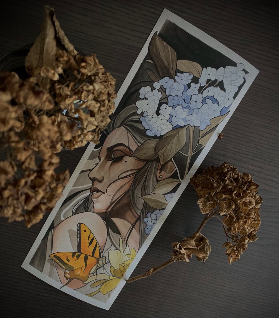 Image of Hydrangea Girl Print