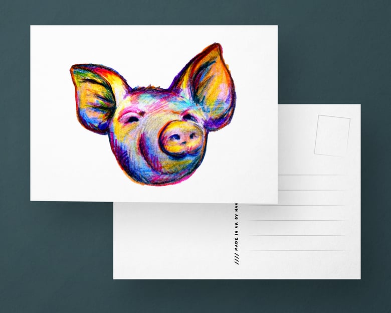 Image of Everybody loves the piggy! | Postcard