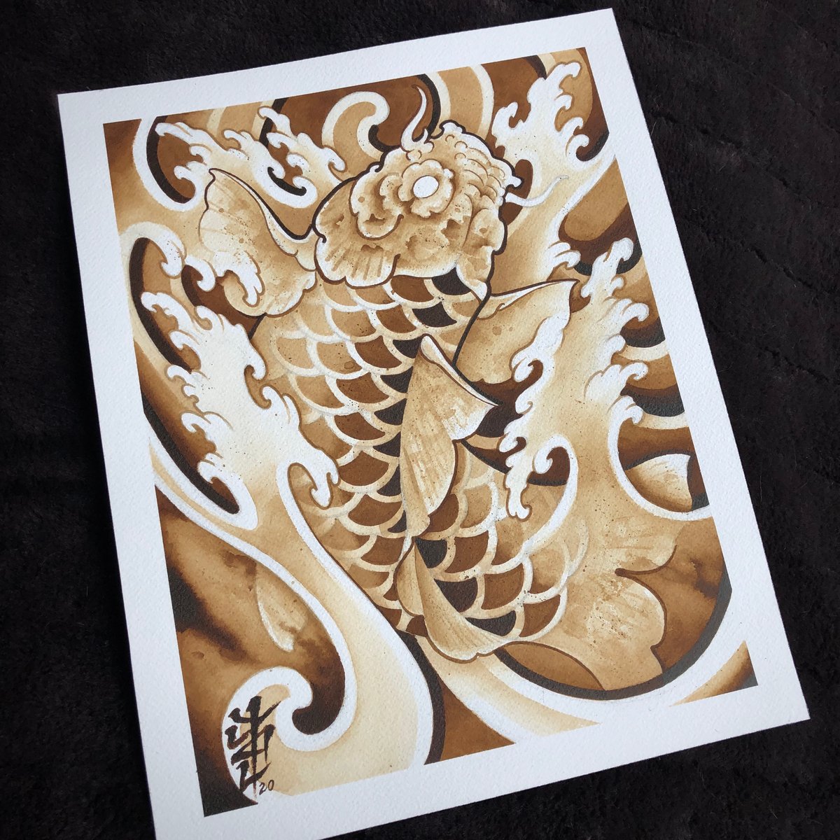 Koi and the Turbid Waters  (Original Painting)