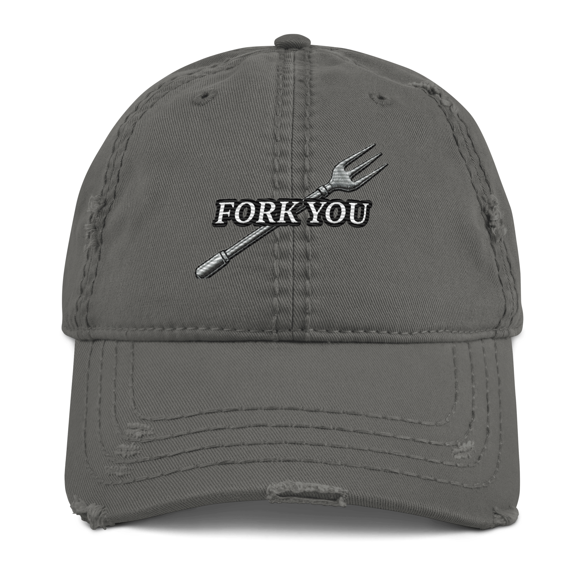 FORK YOU Distressed Dad Hat | how2escape FORK YOU Distressed Dad Hat | how2escape