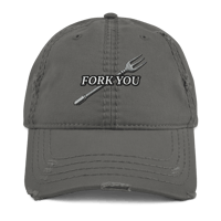 Image 4 of FORK YOU Distressed Dad Hat