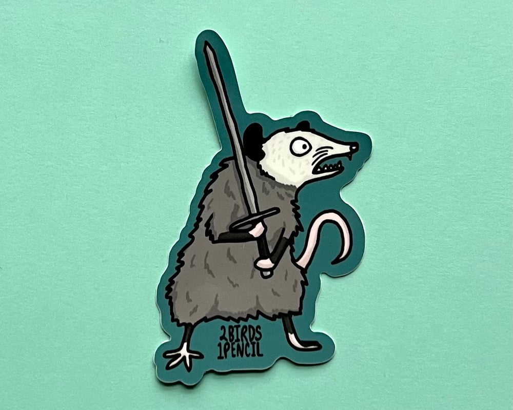 Image of Sword possum vinyl sticker
