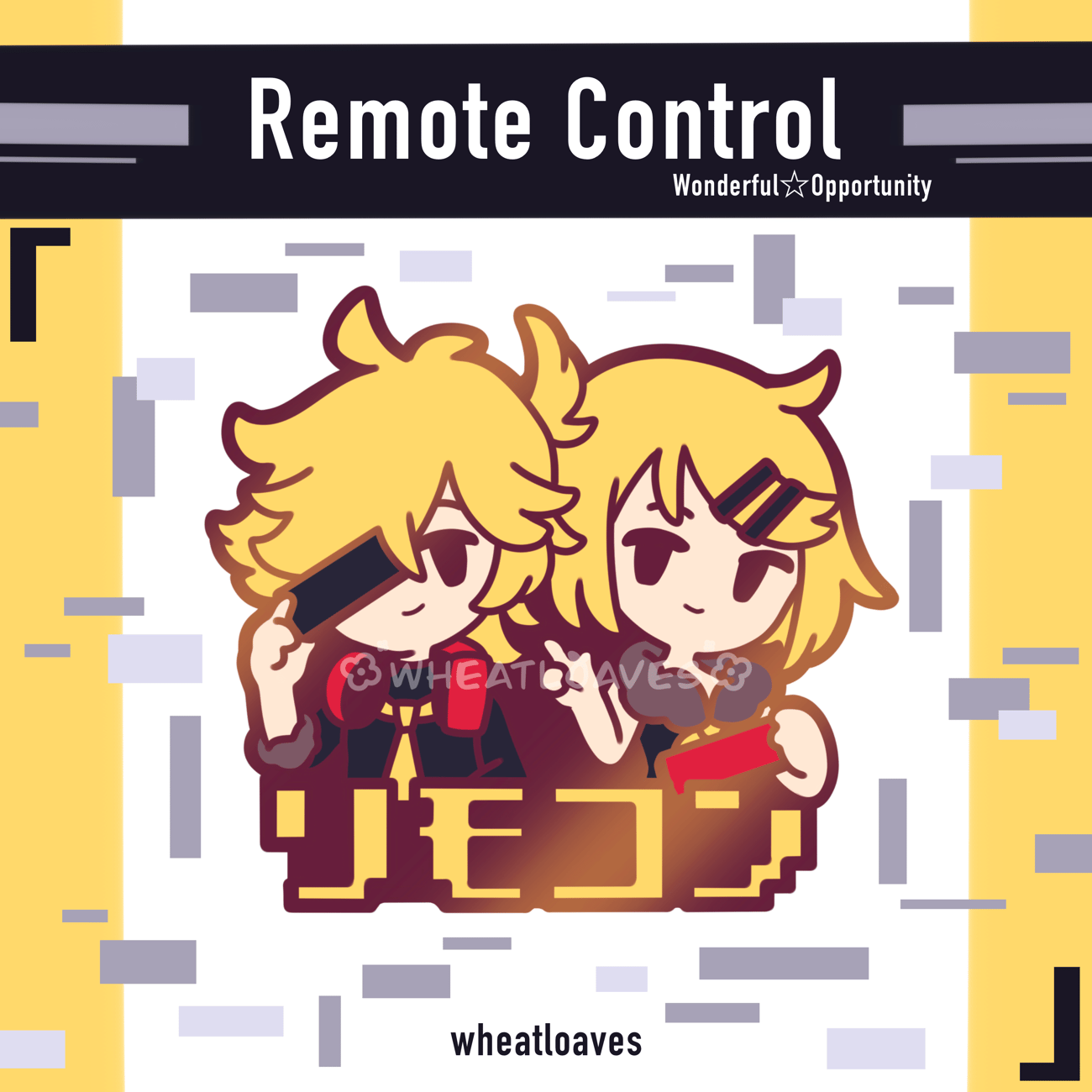 Vocaloid Remote Control Enamel Pin Wheatloaves