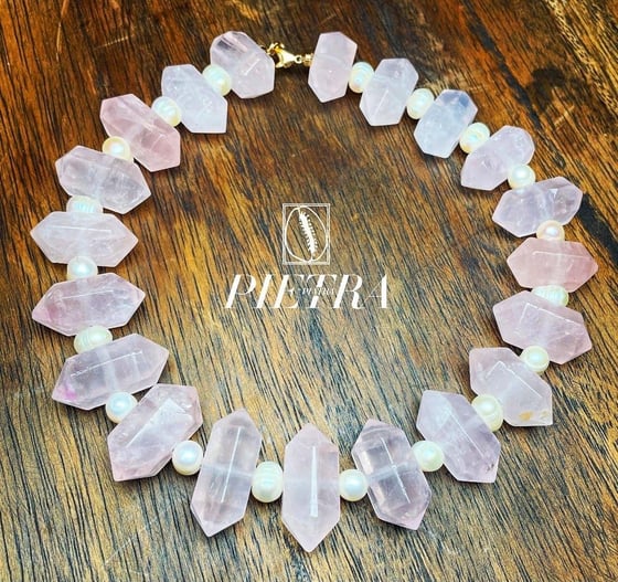 Image of Rose Quartz Choker 