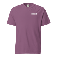 Image 1 of "errant" Unisex Garment-dyed Heavyweight T-shirt (white font)