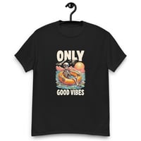 Image 2 of Unisex classic tee, Good Vibes Skeleton Funny Tee